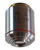 2.5x objective for L3230/ L3203 materials microscope. Non coverslip corrected