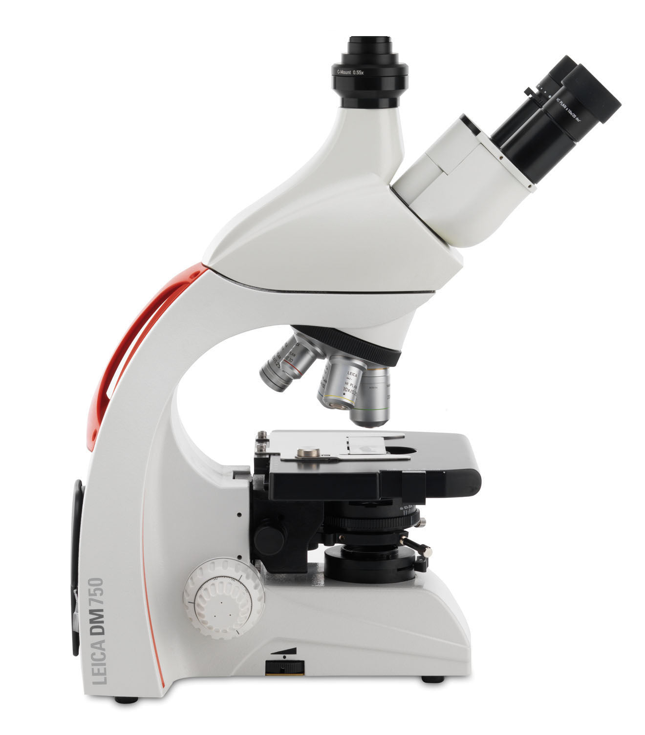 Leica DM750 Trinocular Phase Contrast Microscope 100X-1000X