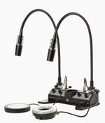 Microscope illumination station