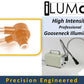 iLUMos High Intensity Dual Gooseneck LED Microscope Illuminator 20W