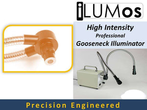 iLUMos High Intensity Dual Gooseneck LED Microscope Illuminator 20W