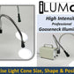iLUMos High Intensity Dual Gooseneck LED Microscope Illuminator 20W