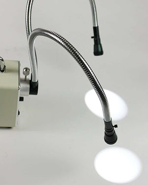 iLUMos Extra High Intensity Dual Gooseneck LED Microscope Illuminator 50W