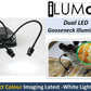 iLUMos Dual Gooseneck LED Microscope Illuminator