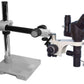 MZD Monozoom Microscope 7.5X-50X(0.5Xobj), 0.5XCoupler, Trinocular,Coaxial & Ring LEDs, V7 Art.Stand