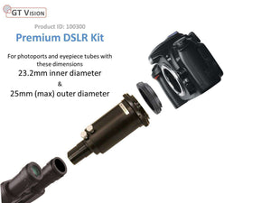 Premium DSLR Kit - for 23.2 ID and 25mm OD PhotoPorts and Eyepiece Tubes