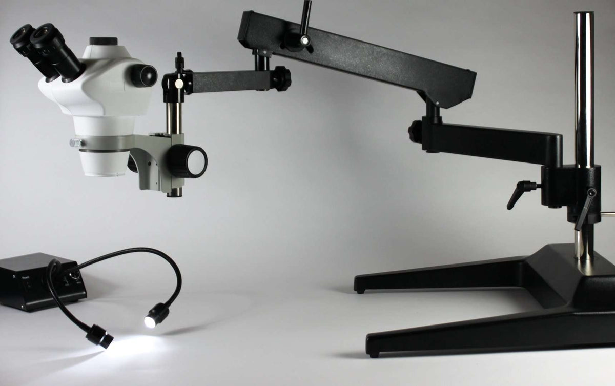 Microscope Desk A20-50 Long Reach, Articulated Arm, Desk Base, Microscope Stand