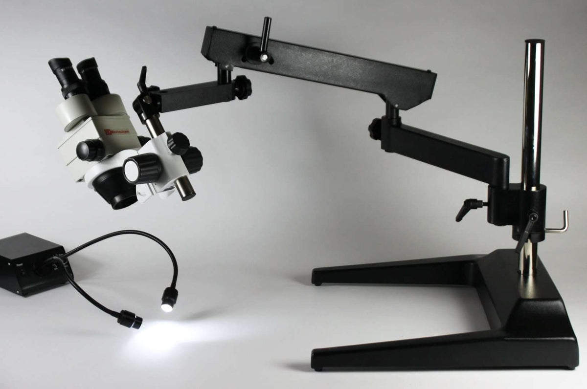 Microscope Desk A20-50 Long Reach, Articulated Arm, Desk Base, Microscope Stand
