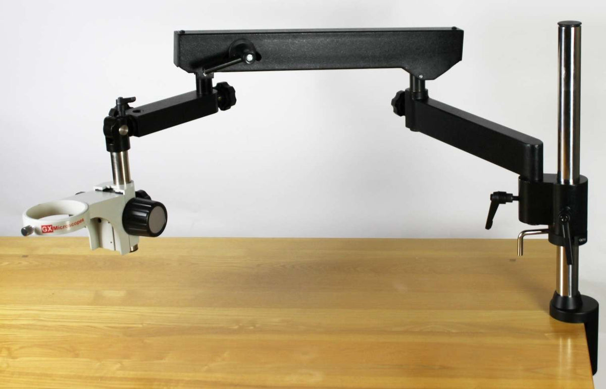 Table For Microscope A30-50 Long Reach, Articulated Arm, Table G-Clamp, Microscope Stand