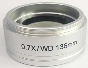 0.7X Auxiliary Objective for a Stereo Zoom Microscopes (Working Distance 136mm)