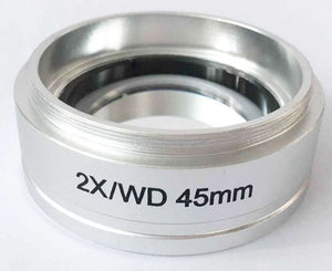 2X Auxiliary Objective for Stereo Zoom Microscopes (Working Distance 45mm)