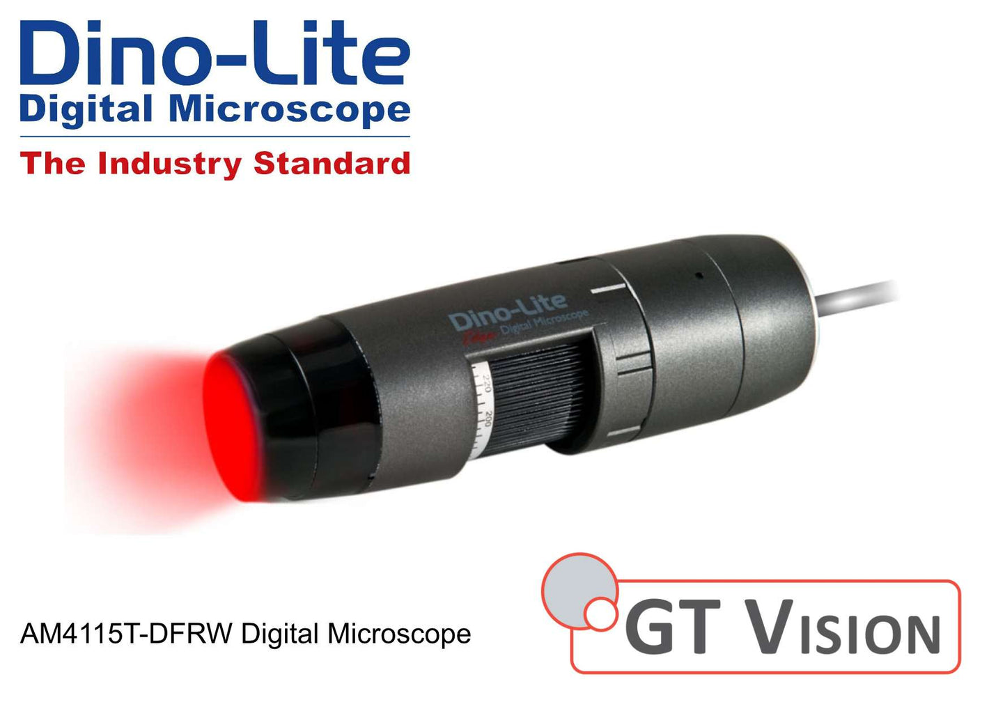 Dino-Lite AM4115T-DFRW Fluorescence (620nm) Digital Microscope 20x-220x 1.3MP