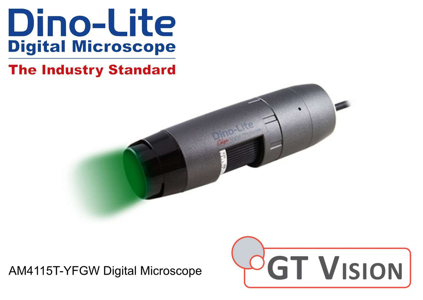 Dino-Lite AM4115T-YFGW Fluorescence (525nm) Digital Microscope 20x-220x 1.3MP