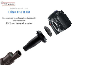 Ultra DSLR Kit Photoports and Eyepiece Tubes with an internal diameter of 23.2mm