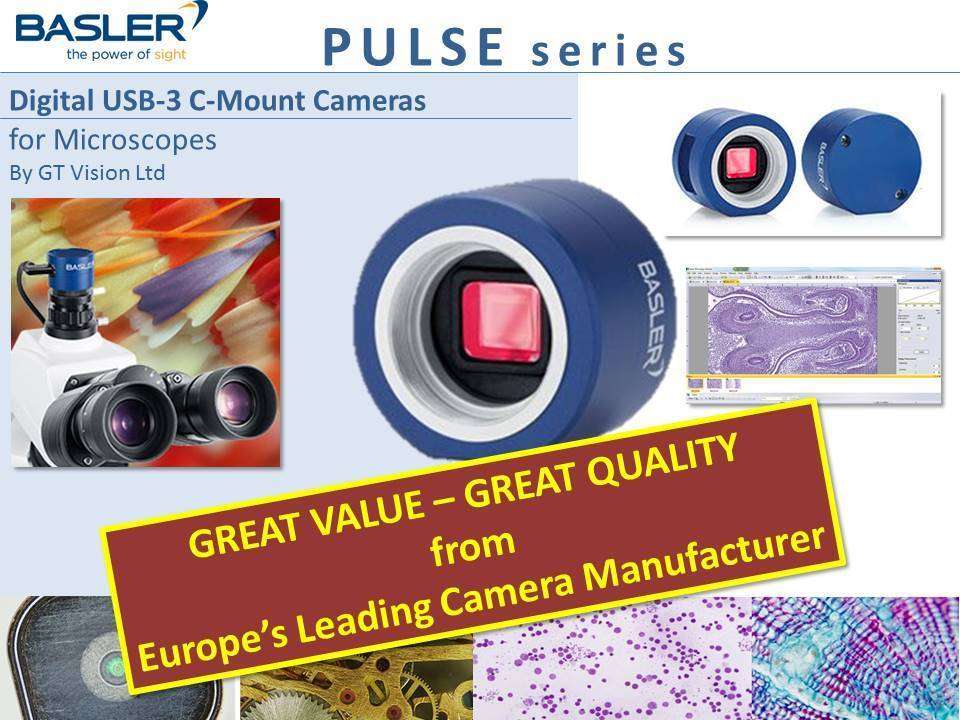 Basler Camera Adjsutable Mount Basler PULSE Series - USB-3 C-Mount Microscopy Camera Series + Softwar