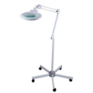 2.25X & 6X Long Reach Floor Stand and G-Clamp Magnifier Wide Lens, Daylight LED changeable Lens