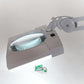 SUPER Wide Lens 2.25X & 5X Magnifier, Long Reach, Articulated Arm Desk Stand and G-Clamp Daylight LED