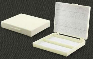 Slide Storage and Mailing Box for a 100 Slides - Tough, Plastic with Hinged Lid.