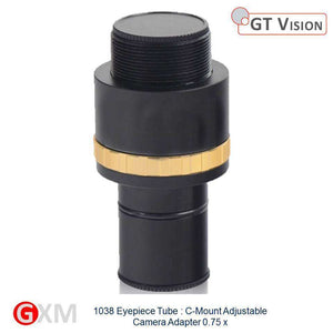 GXM Quality Microscope Eyepiece Tube : C-Mount Adjustable Camera Adapter 0.75x