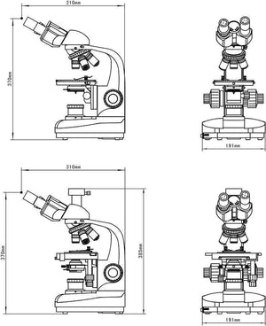 GXM-JPL1350T 40X-400X, Teaching, Trinocular, Transmitted Light, Polarising Microscope
