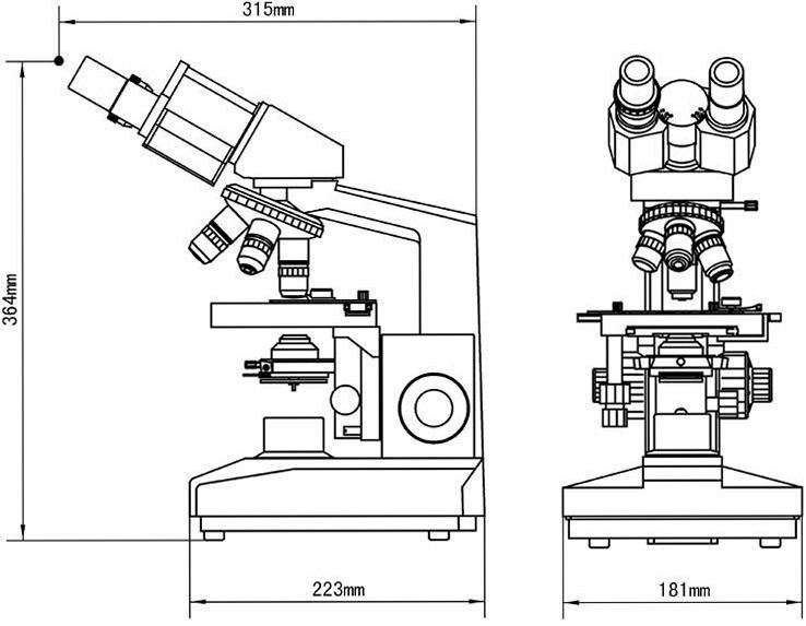GX Microscopes UltraBIO-3 40X-1000X Routine Grade, biological Microscope