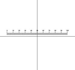 10X WideField fn20mm Focussing Eyepiece with Reticle Horizontal Scale. Fits a 23.2mm (ID) Eyep.Tube.