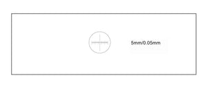 Micrometer Glass Slide for Microscope Calibration 5mm Horizontal Scale 100 divisions -50um intervals