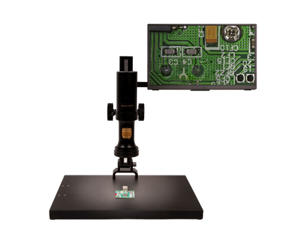 UltraDIGI-1080MZ-M Digital Inspection Microscope with built in display screen - track stand