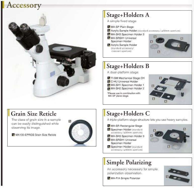 Mv100 Microscope Nikon MA100L Inverted Materials Microscope 5X-1000X