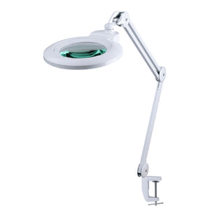 2.25X & 6X Long Reach, Articulated G-Clamp Magnifier Wide Lens, Daylight LED changeable Lens