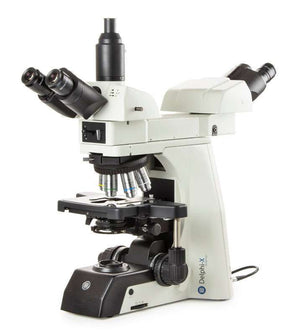 Delphi-X dual head microscope plan 4/10/20/40/100x objectives halogen illumination