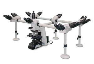 Delphi-X multihead microscope 10 heads plan 4/10/20/40/100x objectives LED illumination