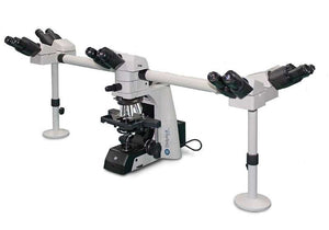 Delphi-X multihead microscope 5 heads plan 4/10/20/40/100x objectives LED illumination