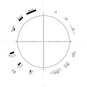 Walton & Beckett 3:1 Eyepiece Reticle for Asbestos Analysis