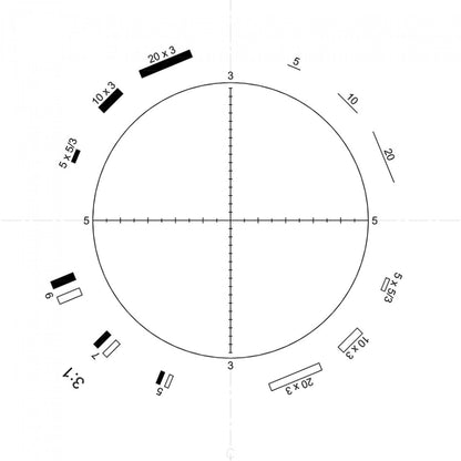 Walton & Beckett 3:1 Eyepiece Reticle for Asbestos Analysis