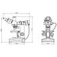 GX Microscopes L2003 50X-400X Materials Microscope, Trinocular, Reflected Light