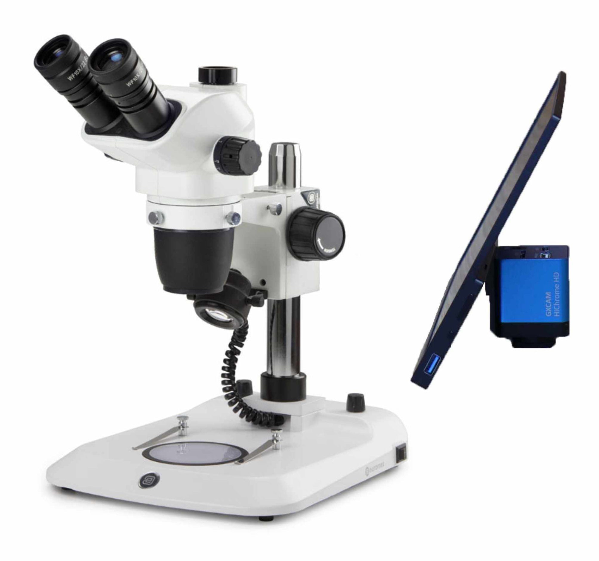 NexiusZoom-EVO-DIGI digital stereo microscope pillar stand incident an