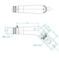Toolscope Body- 45 degree tilt with eyepiece tube