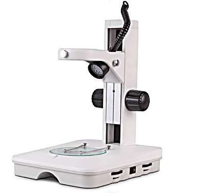 Dual illumination track stand for stereomicroscopes