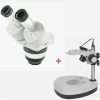 Meiji EMT-1 Stereo Dual Magnification Microscope 10X+ 20X Dual LED Pillar Stand 0199