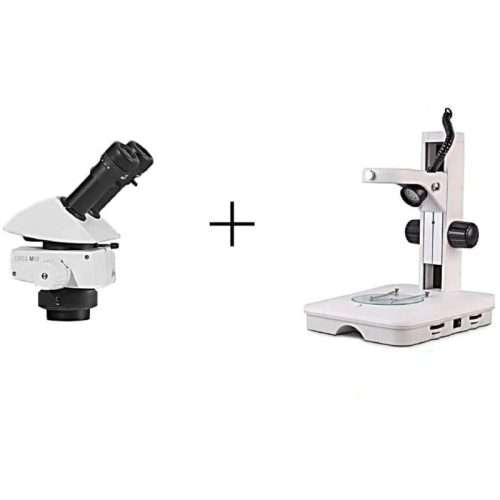 Leica M50 Stereomicroscope Trinocular on Dual LED Track Stand