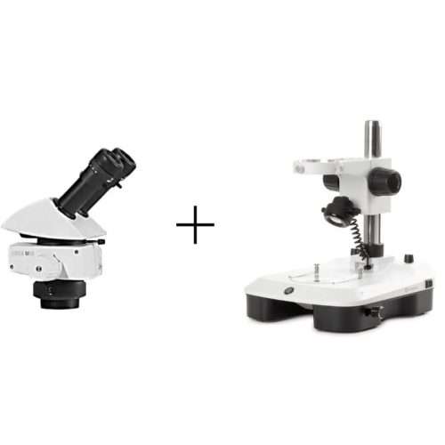 Leica M50 Stereomicroscope Binocular on Mirror Base Stand