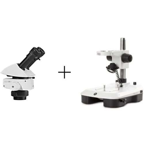 Leica M50 Stereomicroscope Trinocular on Mirror Base Stand