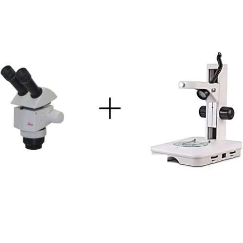 Leica M60 Stereomicroscope Trinocular on Dual LED Track Stand