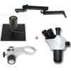 ultraZOOM-3 Research Grade Stereo Microscope 7X-63X Trinocular + Articulated Arm Small Base Stand