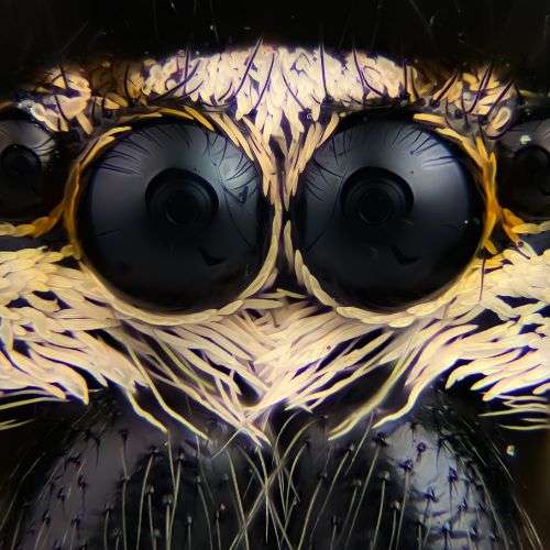 Jumping spider taken using the 10x objective lens