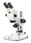 StereoBlue EVO stereomicroscope binocular head 5x-55x zoom magnification pillar stand