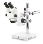 StereoBlue EVO stereomicroscope trinocular 5x-55x zoom magnification boom arm stand