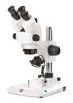 StereoBlue EVO stereomicroscope binocular head 5x-55x zoom magnification pillar stand