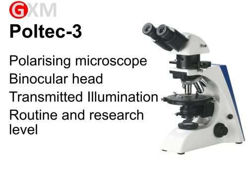 GX Microscopes XPLPoltec-3 Binocular Transmitted Illumination Polarising Microscope